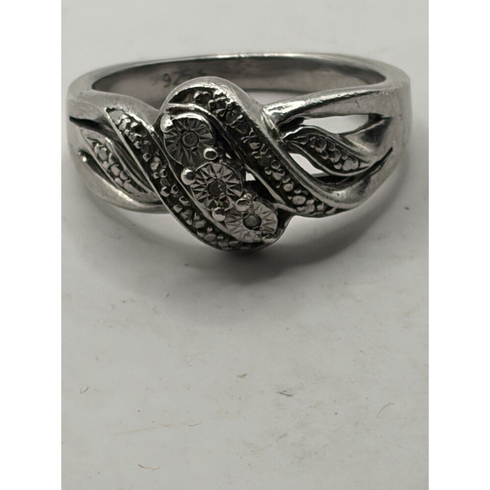 Sterling Silver JWBR Engagement Wedding Ring Size 6.5